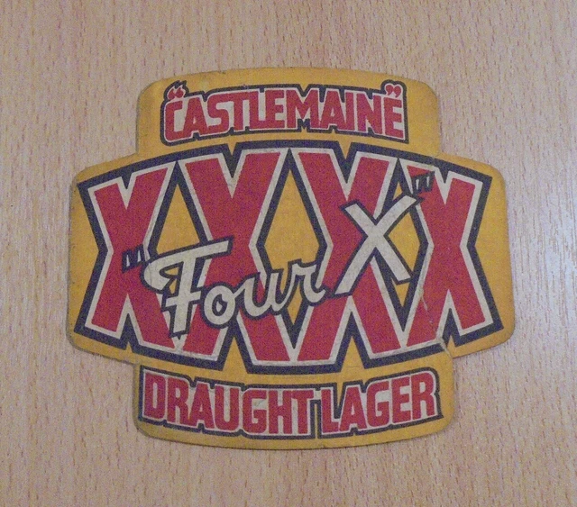Xxxx Four X Beer Advertisign Vtg Hard Paper Coaster