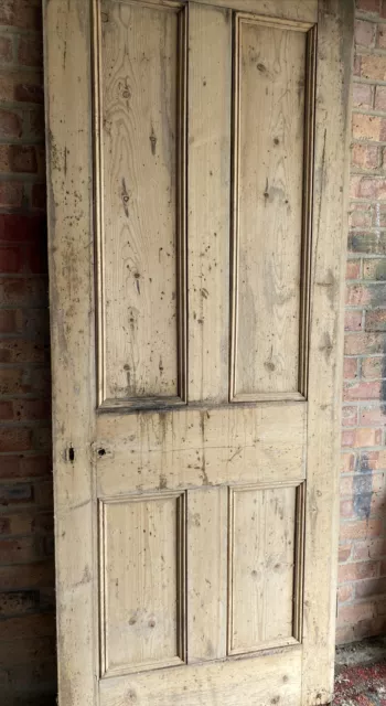 Reclaimed Antique Edwardian 4-Panel Internal Door 193.5 x 75.6 cm