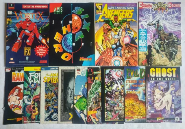 9 Ashcan Lot-Ghost in the Shell-Evil Ernie-Hulk-Spider-Man-X-men-+ Extras