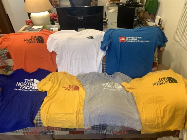 Mens North Face Lot of 7 T-Shirts! Size XXL, Classic Logo, Berkeley, Half Dome