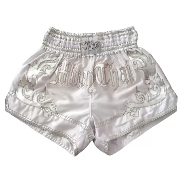 Rottweiler Fight Gear Classic Muay Thai Boxing Shorts In White