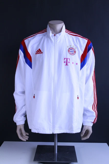 FC Bayern München Adidas Herren Trainingsanzug Männer Gr. XL F49502 weiß/rot