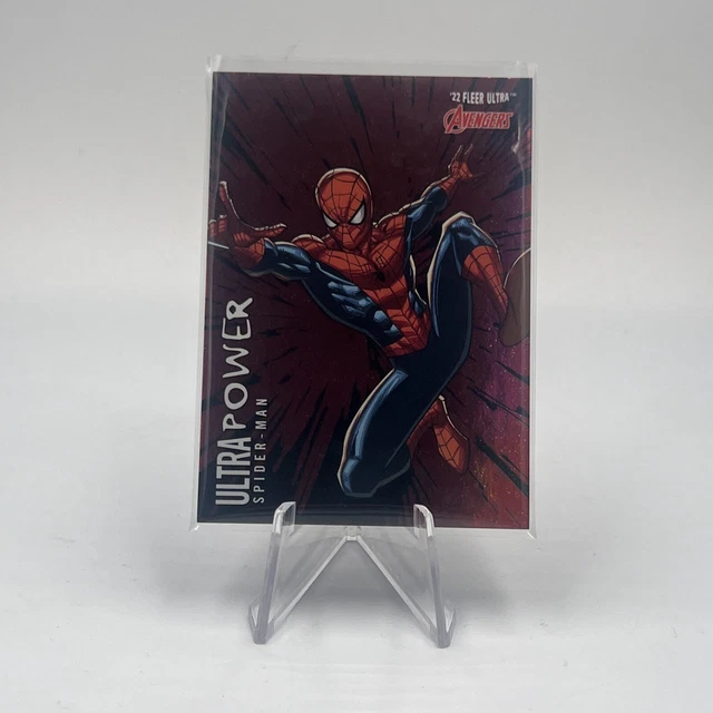 2022 Fleer Ultra Marvel Avengers Ultra Power Card #UP-3 Spider-Man Red Foil