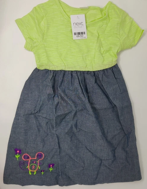 NEXT Outlet - Abito estivo per ragazze con design mouse denim - 5-6 anni - v15
