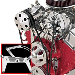 Small Block ChevyTop Mount Air & Alternator Bracket Billet Alumin  350 400 327