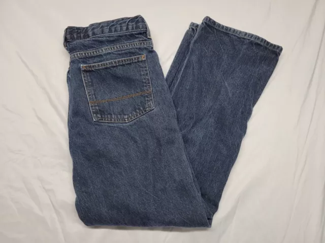 Arizona Jean Co. Boys Jeans Dark Blue Denim Straight Leg Size 18 Husky Pants