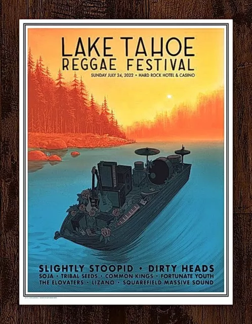 Lake Tahoe Reggae Festival July 2022 Hard Rock Hotel Gig Print AP 18x24