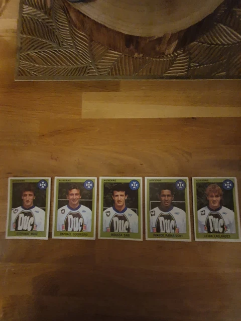 Lot 5 Images Panini Foot 1994 AJ AUXERRE