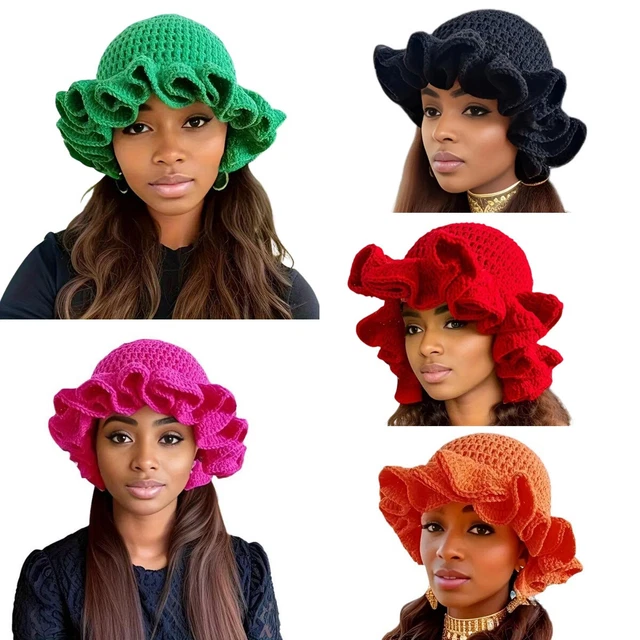 Chapeau Bucket Vintage Années 90 En Poil D'angora Pierre Laulhere - Taille M - Occasion