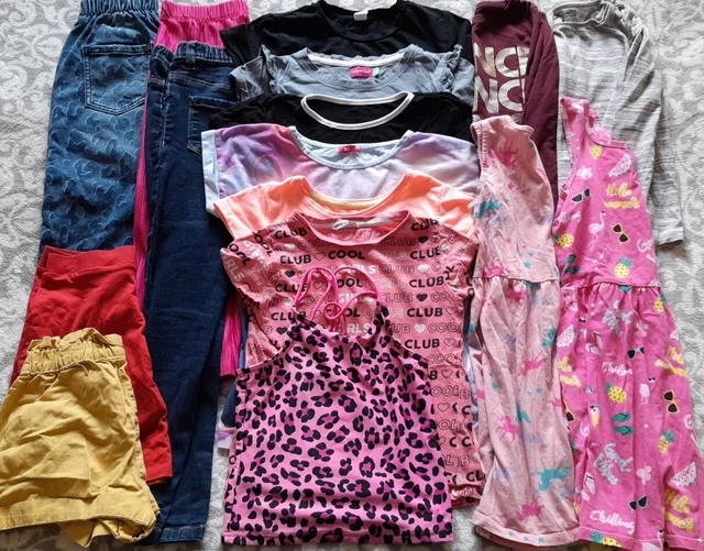 Girls Spring Summer Bundle Of Clothes Age 7-8 Next F&F Shein etc
