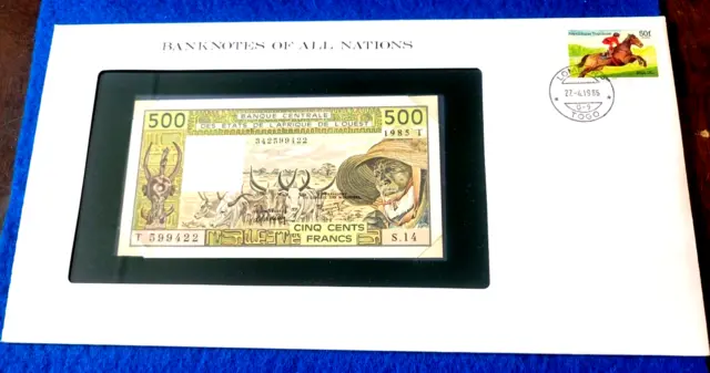 Banknotes of All Nations West African State Togo 1985 500 Francs