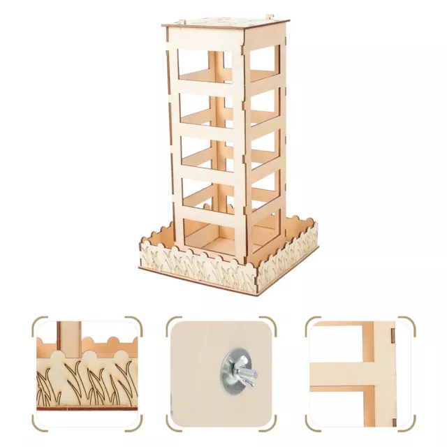 1pc chinchilla feeder bowls Holz Heu Rack Bunny Heu Halter Holz Kaninche