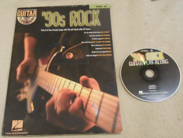 Hal Leonard Guitar Playalong - 90s Rock - 8 songs with Tabs and CD tracks