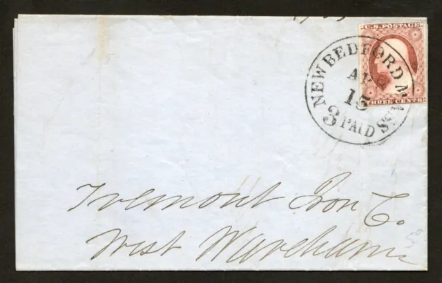 US , Stamped folded letter w/Scott # 11A, 1853