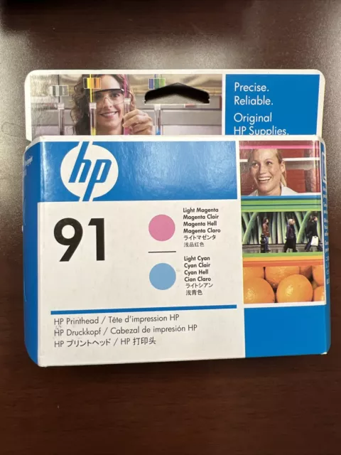 New HP 91 Light Magenta Light Cyan C9462A Designjet Z6100  Date 2010-2011