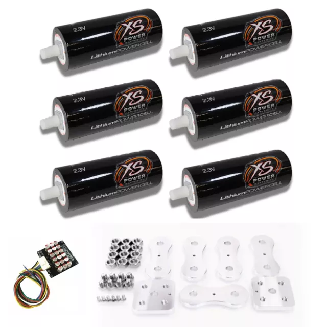 XS Power 6pk of 40 AH Lithium Cells 2.3v + (1) Balancer & (1) 6 Lug Buss Bars