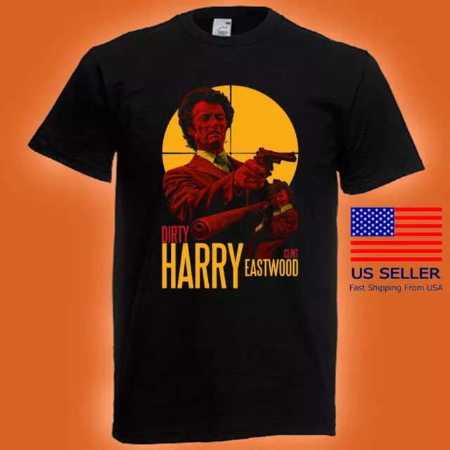 Dirty Harry Clint Eastwood Movie Men's Black T-shirt