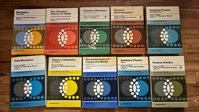 Full "Course of Theoretical Physics" by Landau & Lifshitz, 10 Volumes, Pergamon