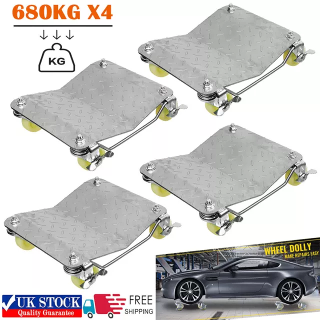 4X 680kg per Each Car Tire Skate Tyre / Wheel Dolly Ball Bearing Machinery Mover