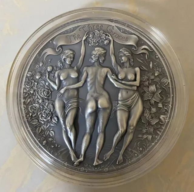 Cameroon 2020 Celestial Beauty Three Graces Silver Coin 2oz 2000 Francs