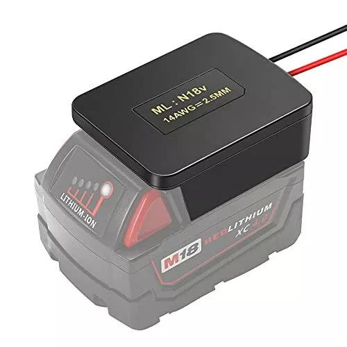 Power Wheels Adapter 14 Gauge Wires Dock Connector Compatible Milwaukee M18 18V