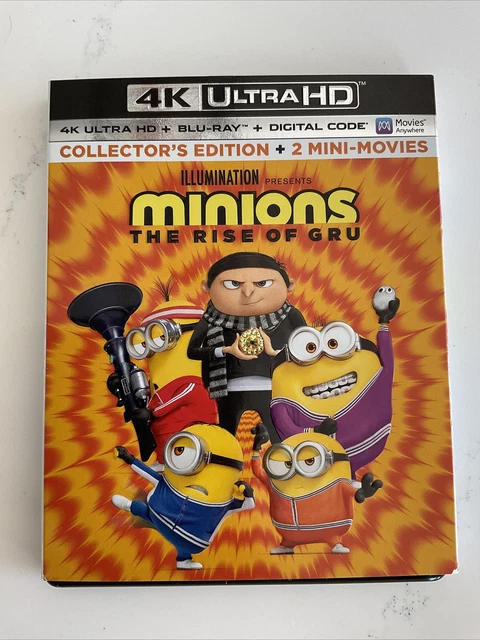 MINIONS: THE RISE of Gru (4K UHD, Blu-Ray, Slipcover, 2022) $12.99