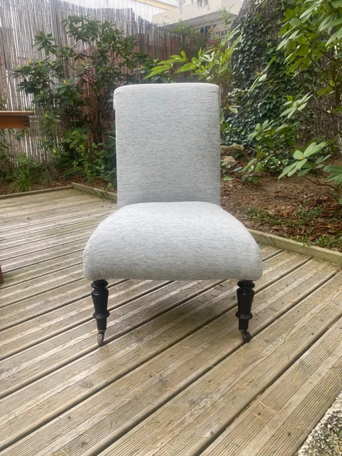 Makika Fauteuil Lit Chaise Longue Pliable Gris - Tissu PU - Neuf
