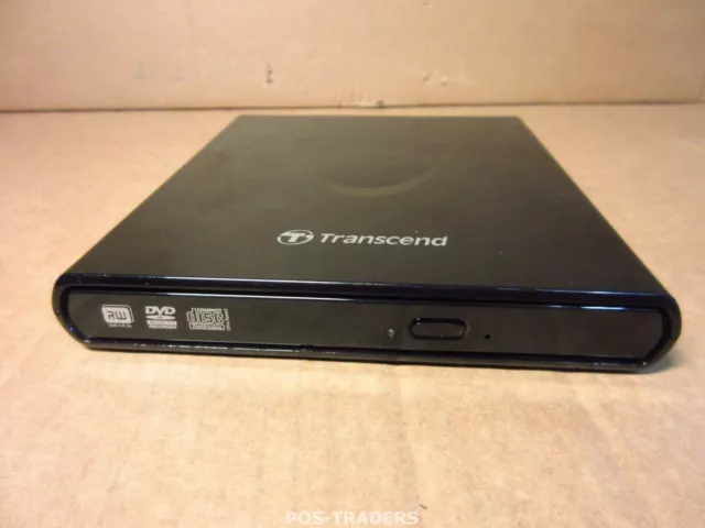 Transcend 8K Extra Slim Portable DVD Writer Optical Drive (TS8XDVDS-K) USB