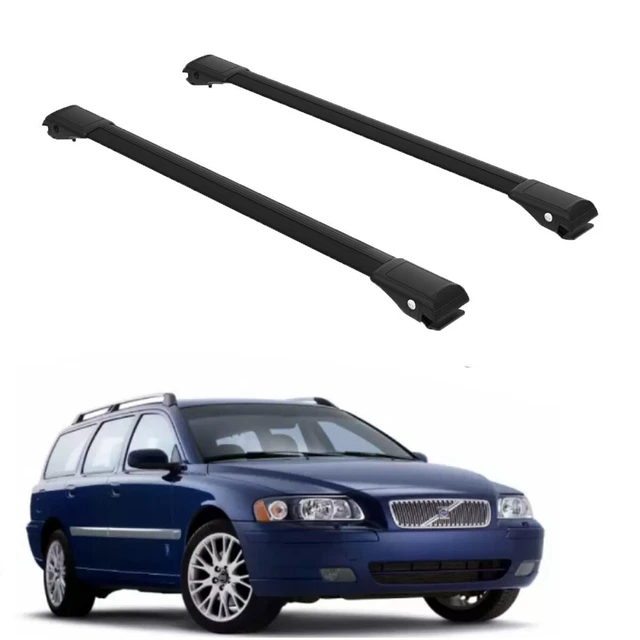 V70 Rails FOR VOLVO V70 Wagon/Estate 2000-2007 Roof Rack Cross Bars Black luggage ...