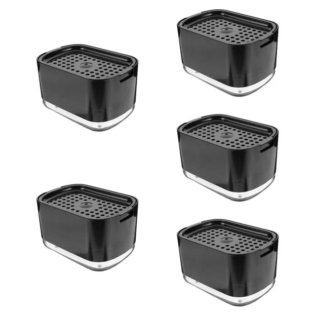 5 piezas Soporte de esponja esponja dispensador de jabón tipo prensado dispensador de jabón
