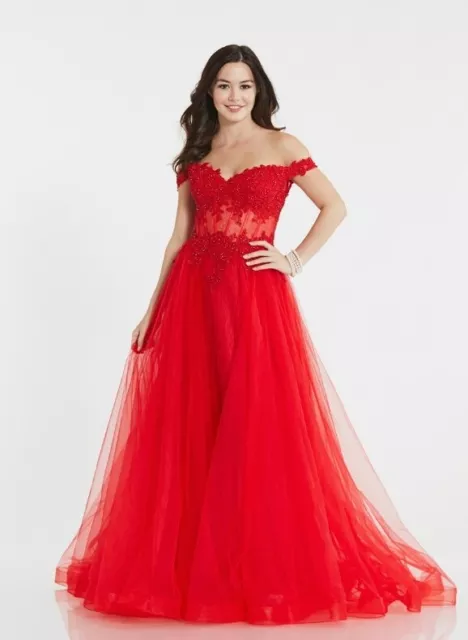 Tiffany nena Red size 18 evening Dress long prom dress BNWT