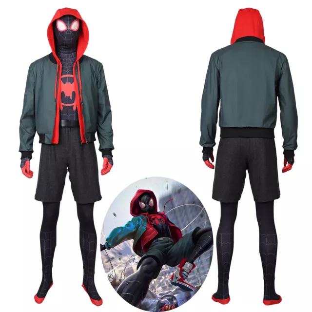 SPIDER MAN: INTO the Spider Verse Miles Morales Kostüm Cosplay Jacke ...
