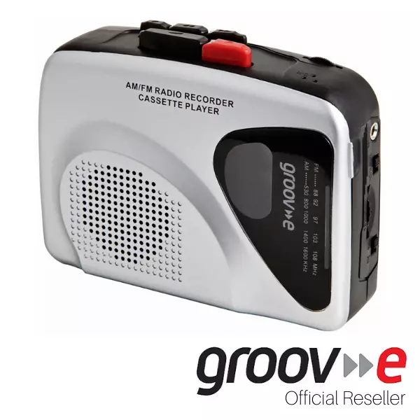 Groov-E Retro Personal Cassette Player & Recorder W/ Earphones - Silver Gvps525