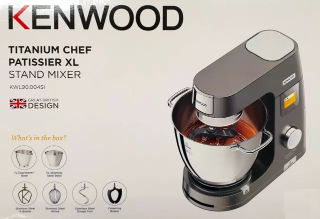 Kenwood Teig-Knet-Küchenmaschine Titanium Chef Patissier XL KWL90.004SI