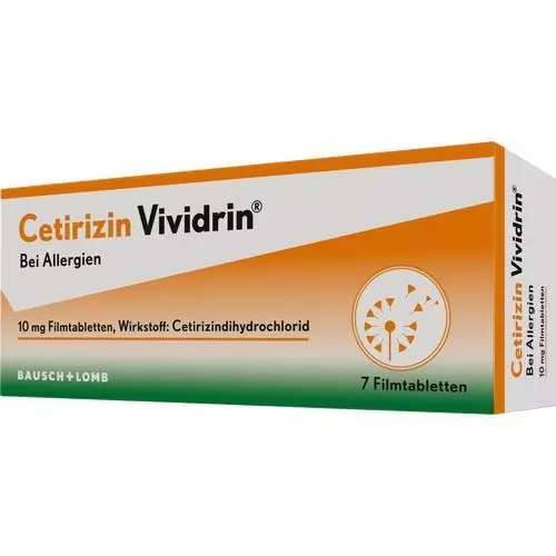 CETIRIZIN Vividrin 10 mg Filmtabletten 7 St PZN 12364285