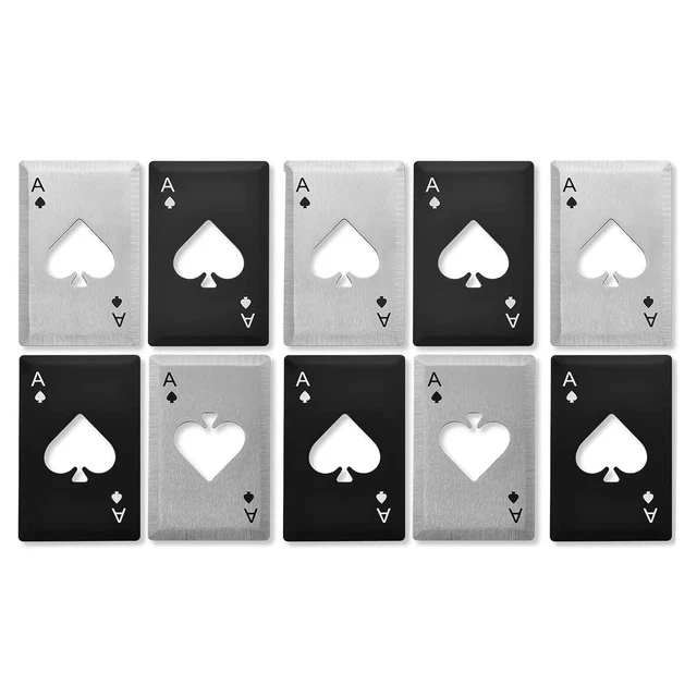Bottle Opener Poker Card 10Pc Wallet Card Bottle Opener Beer Bottle Flat Opener