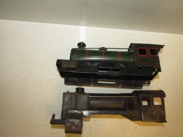 Colección antigua chapa Bing ferrocarril 4 carcasa pista 0 locomotora de vapor licitación 1012 etc. 2