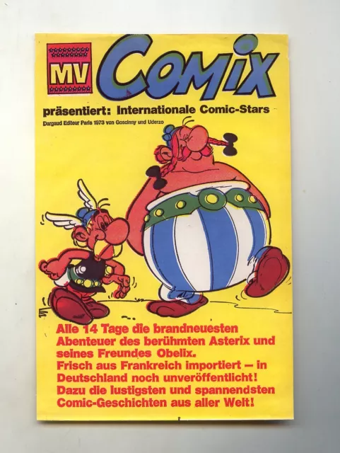 Anfang 70er Jahre Werbe-Papiertüte 1 Seite Superman, andere Seite Asterix Ehapa 2