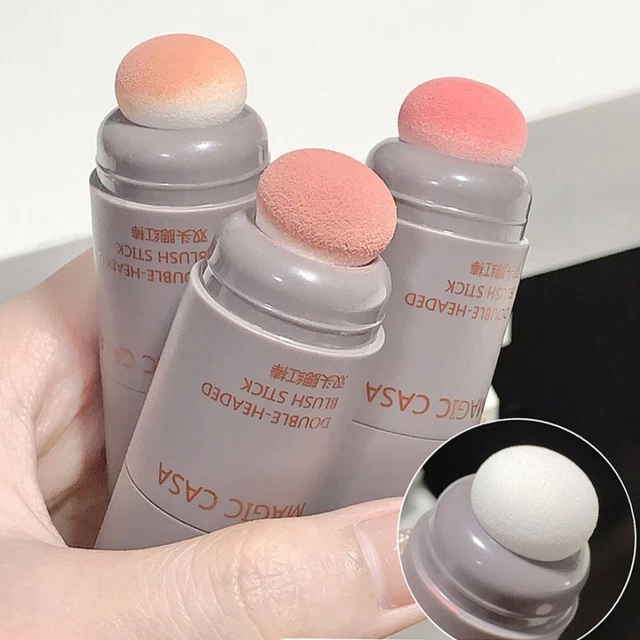 Herramienta de maquillaje facial esponja de doble cabeza con varita de belleza rubor de esponja belleza belleza