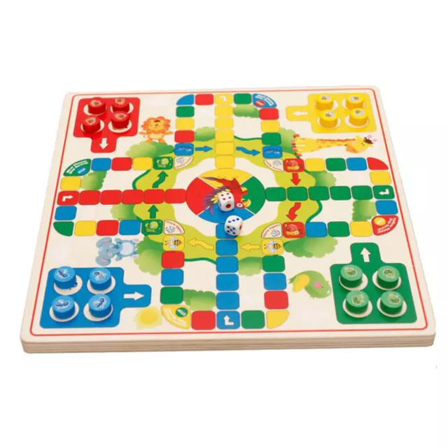 Colorful Chinese Checkers Board Flying Chess Wooden Ludo Board Game Set 2 in 1