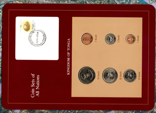 Coin Sets of All Nations Tonga  UNC 1, 2, 5, 10, 20, 50 Seniti 1981