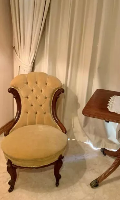 Antique Mahogany Grandmother Chair