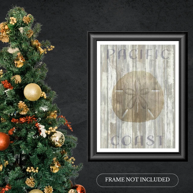 Beach sand dollar wall art design, nautical wall decor print, ocean sea life