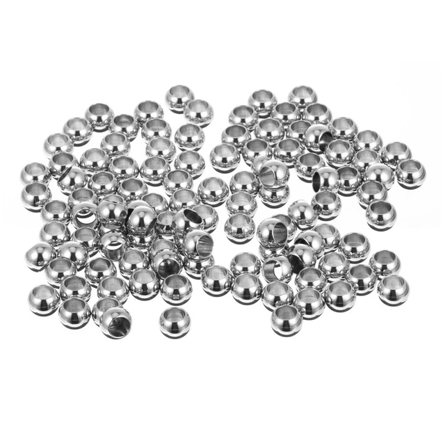 100 Pcs Hole Loose Beads Through Hole Beads Keychain Necklace Accessories