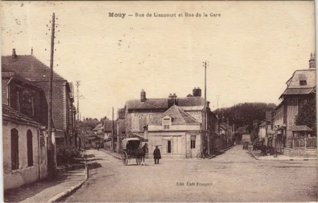 CPA MOUY Rue de Liancourt and Rue de la Gare (1207612)