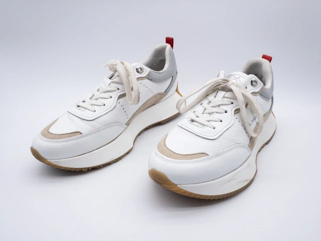 Baskets LA MARTINA Taille 44 (EU) - Cuir Et Tissu, Couleur Salvia-beige - Neuf Avec étiquettes