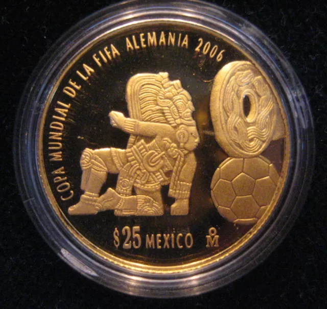 Mds Mexiko Mexico 25 Pesos 2006 Spiegelglanz "Fifa Fussball Wm 2006", Gold