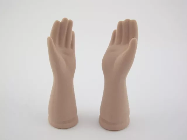 1 Pair Old Art Deco Porcelain Doll Arms Hands for Doll 6.5cm Long
