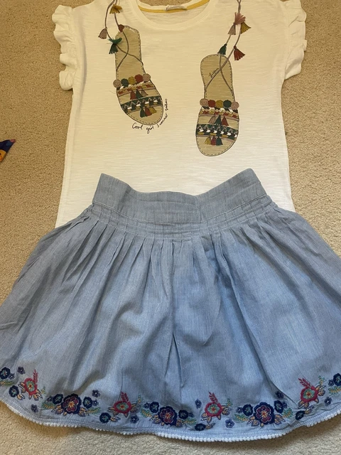 Fat Face girls skirt & t-shirt 7-8
