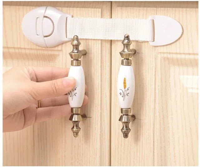 30Pcs Baby Safety Kid Child Lock Proof Cabinet Cupboard Drawer Fridge Pet Door 3